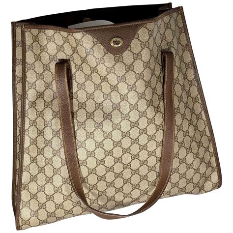 gucci leather shopping big bag|gucci shoulder bag vintage.